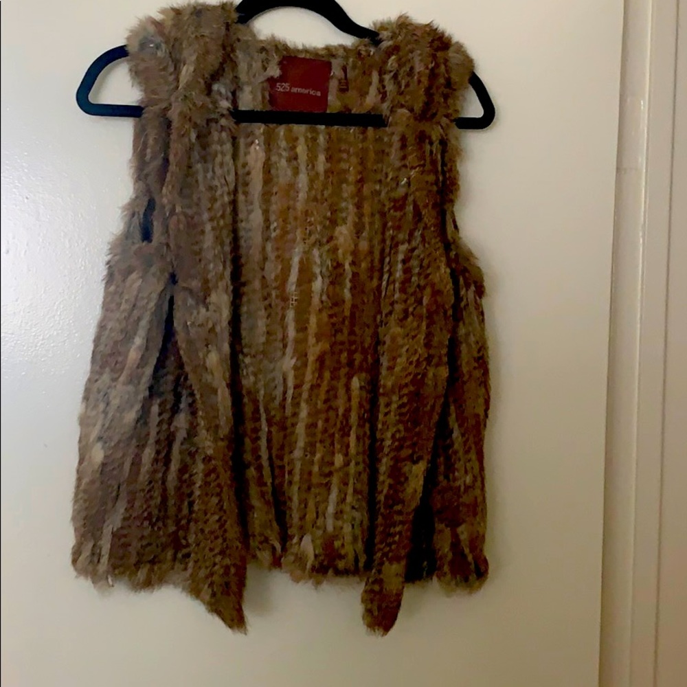 Rabbit fur vest
